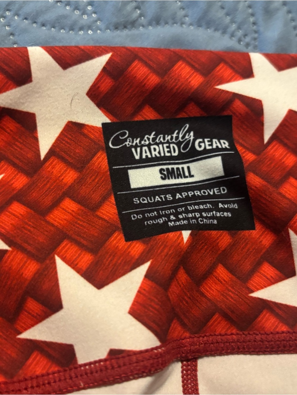 Constantly Varied Gear Red Star Print Women’s Athletic Shorts w/pockets - Picture 3 of 3